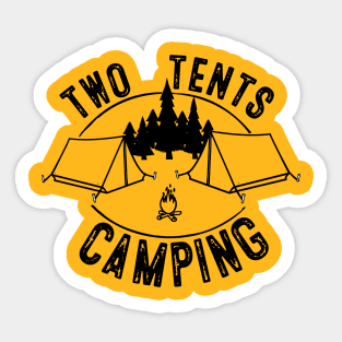 TWO TENTS CAMPING Sticker